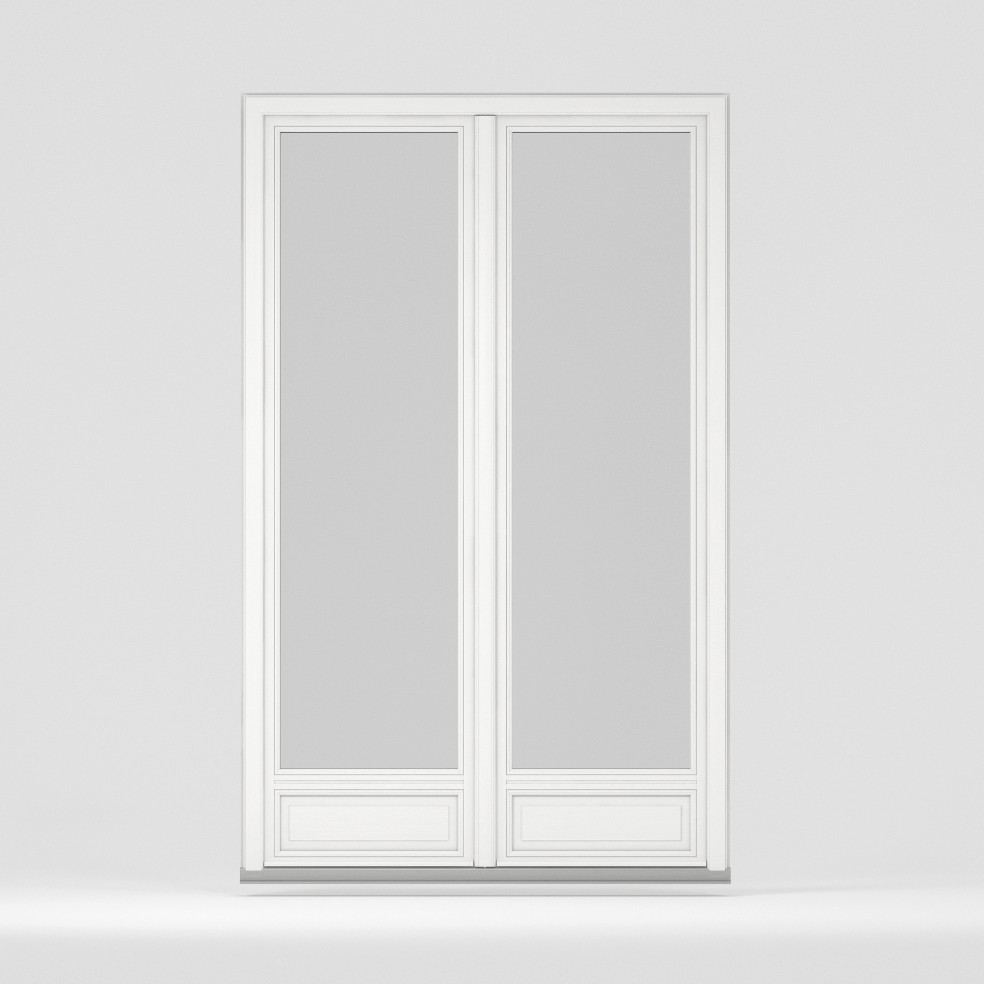 Porte-fenêtre Bois F60 blanc arrière