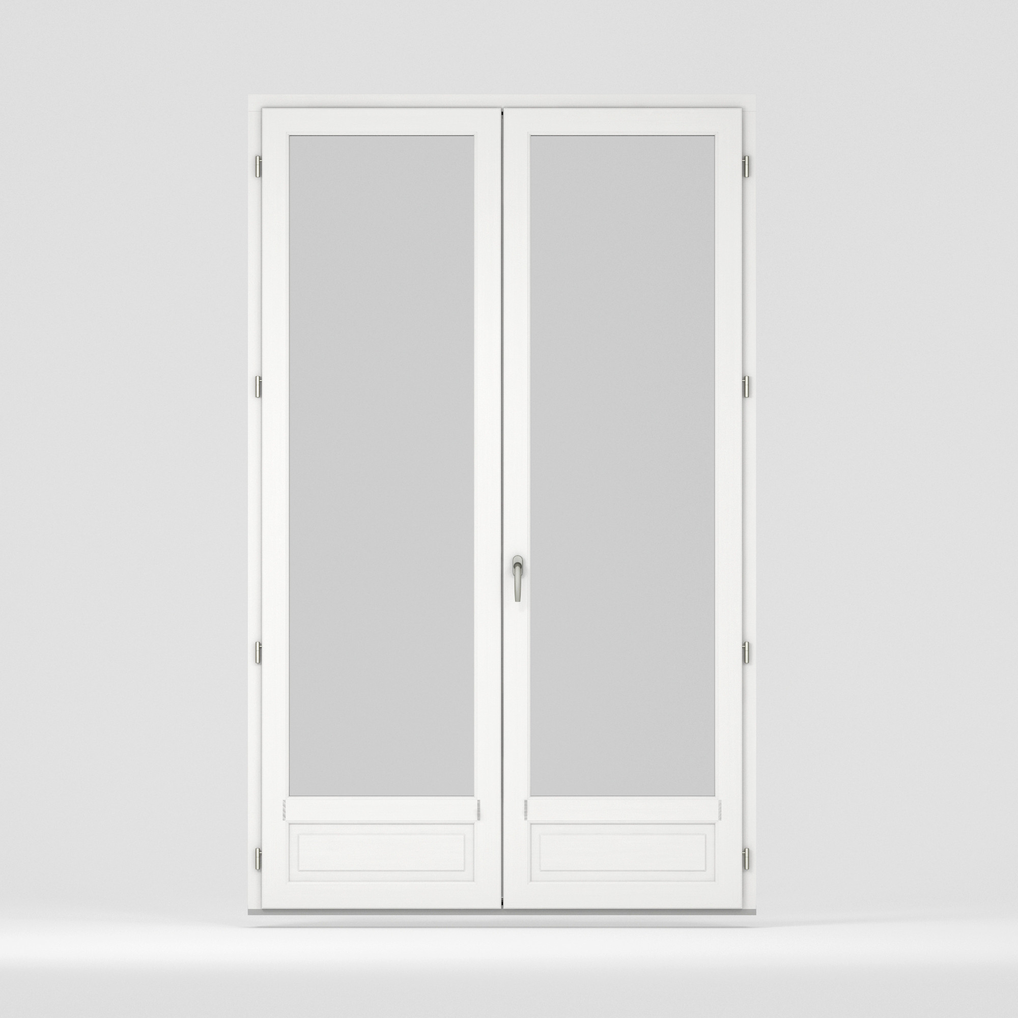 Porte-fenêtre Bois F60 blanc face