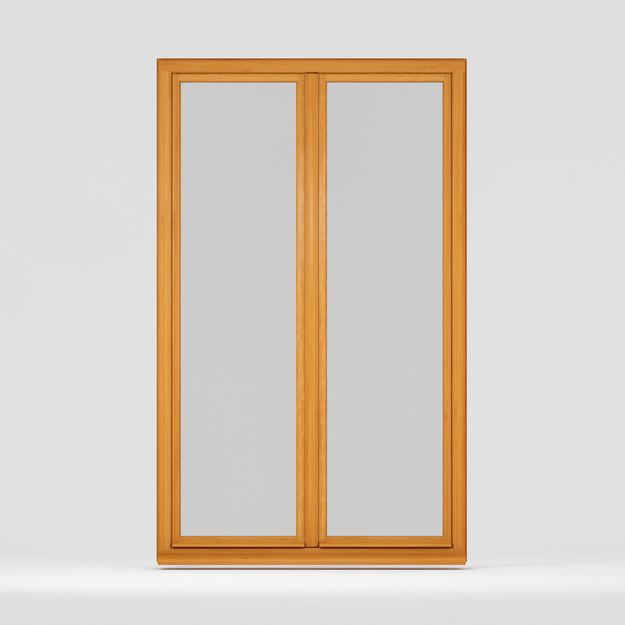 Porte-fenêtre Bois FT60 bois exotique lasure naturelle arrière