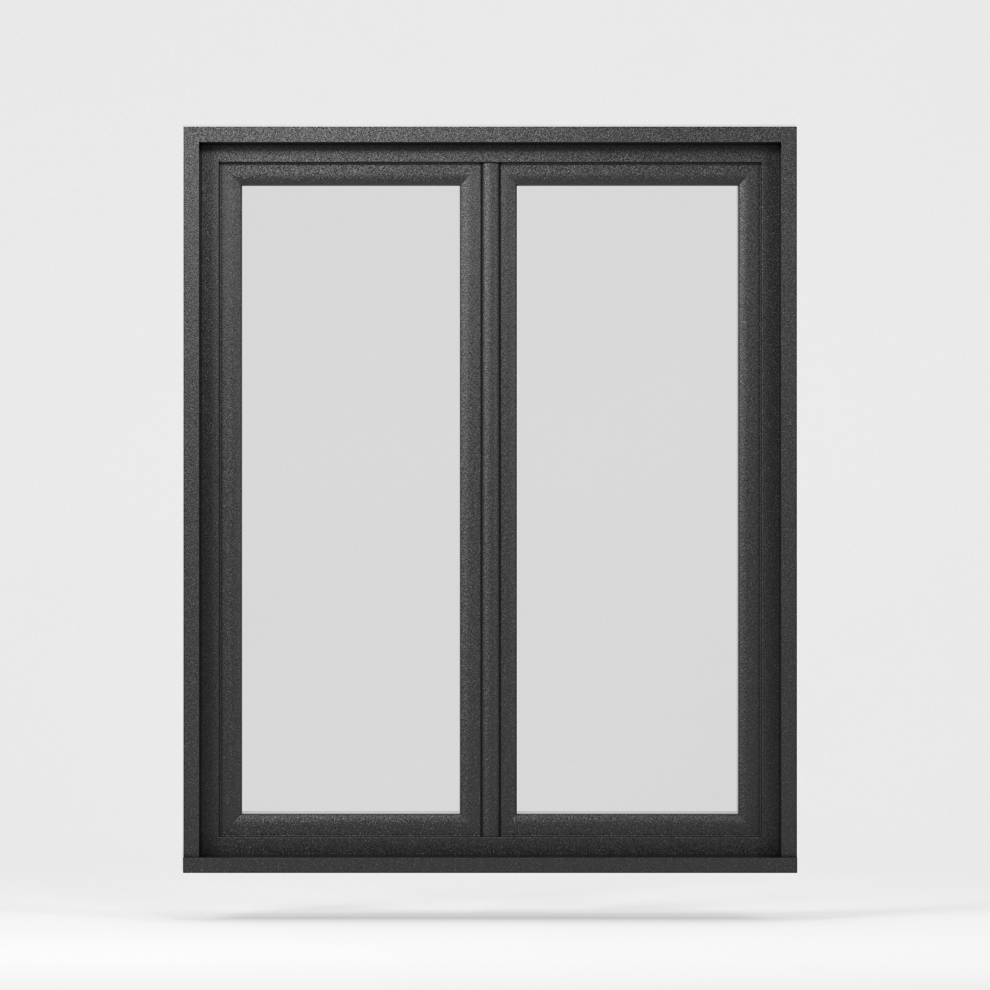 Fenêtre PVC 72mm plaxé 8022 Brun noir arrière