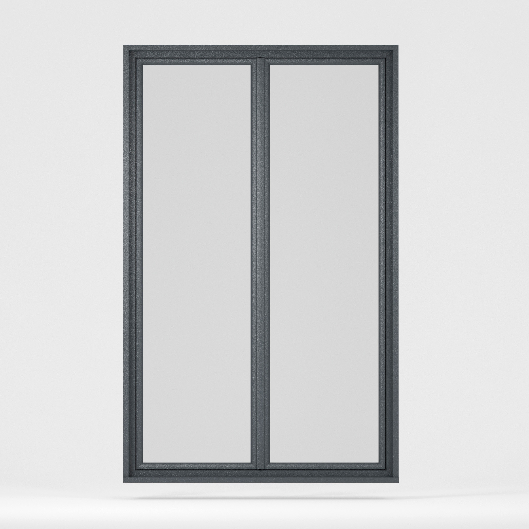 Porte-fenêtre PVC 83mm plaxé Gris anthracite granulé arrière