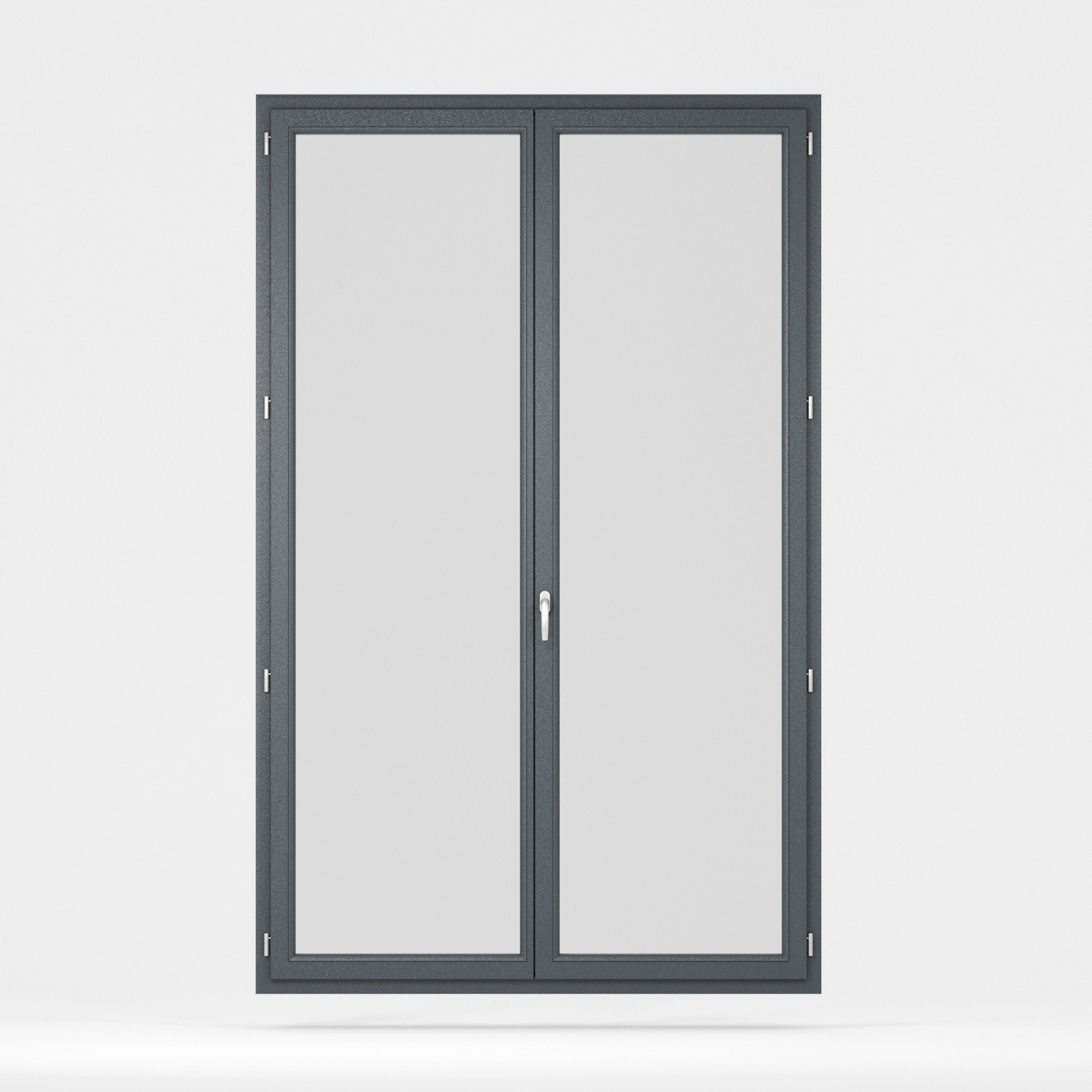 Porte-fenêtre PVC 83mm plaxé Gris anthracite granulé face