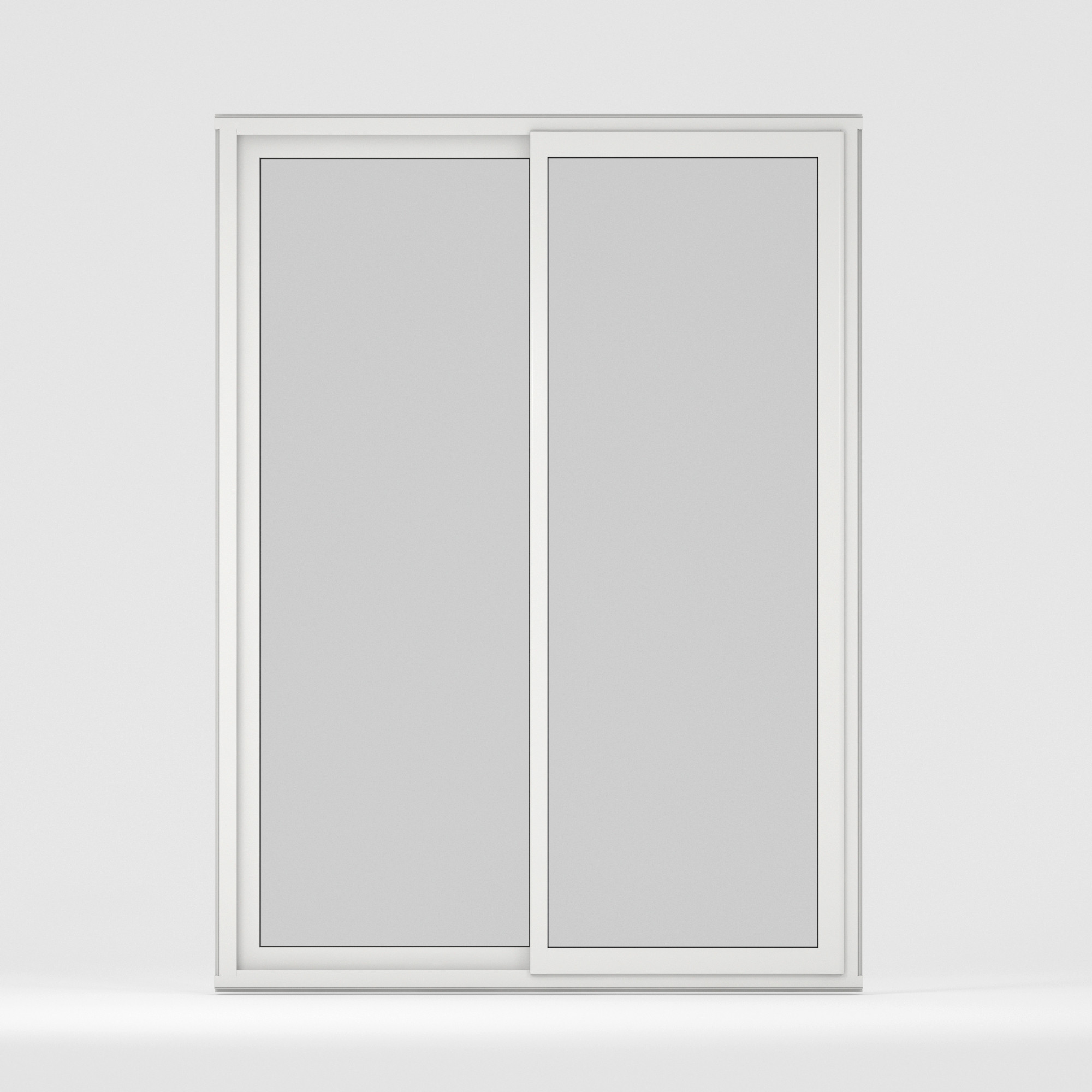 Coulissant PVC teinté masse blanc arrière